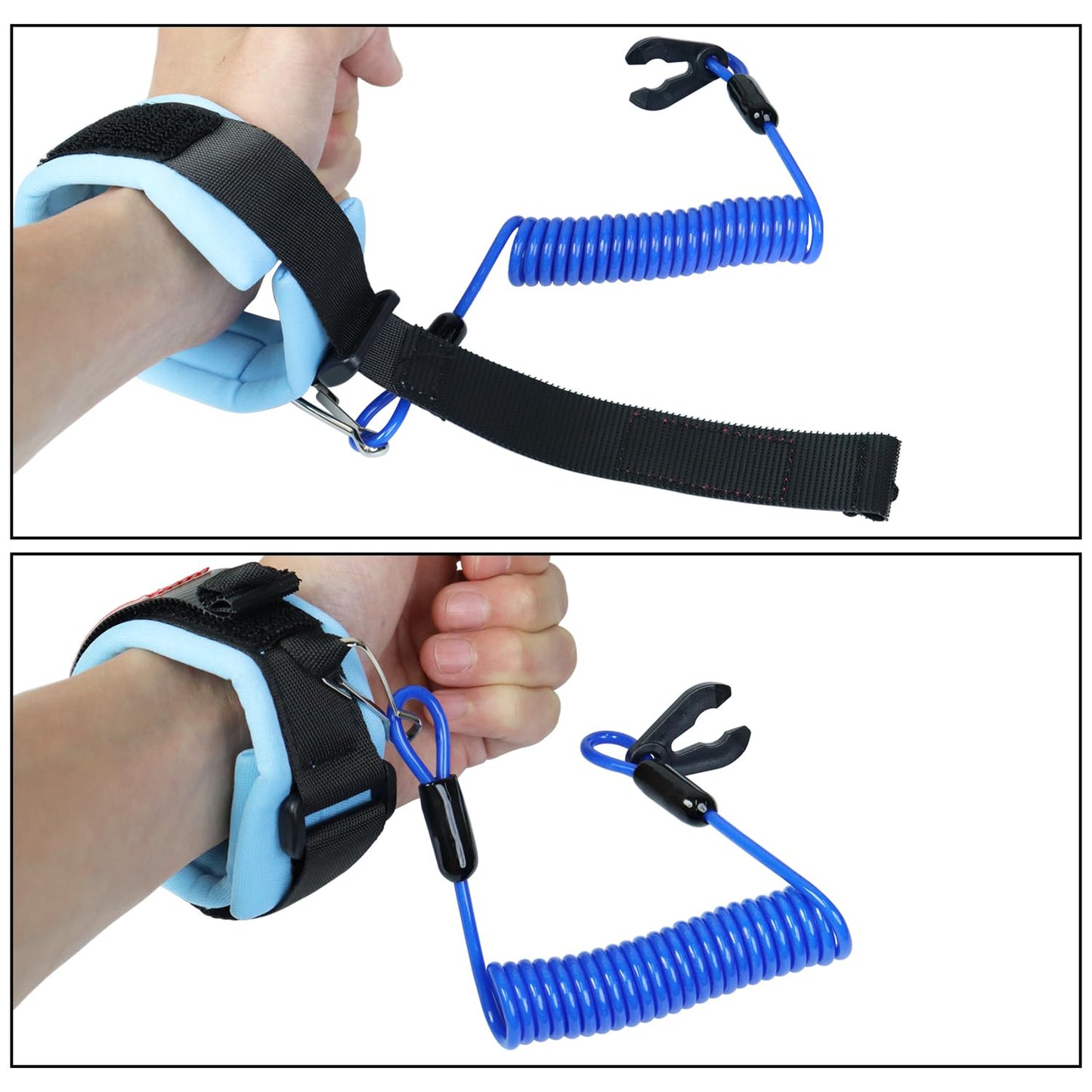 Boat Kill Switch Lanyard Wrist Strap Fit for Yamaha Jet Ski,Outboard Motor Engine Shut Off Tether Emergency Safety Stop Key Cord Lanyard OE:EW2-68348-00-00