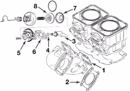 Sea Doo Exhaust Pipe Manifold Gasket Kit 650 657 717 720 SPX GTX SP GTI GTS