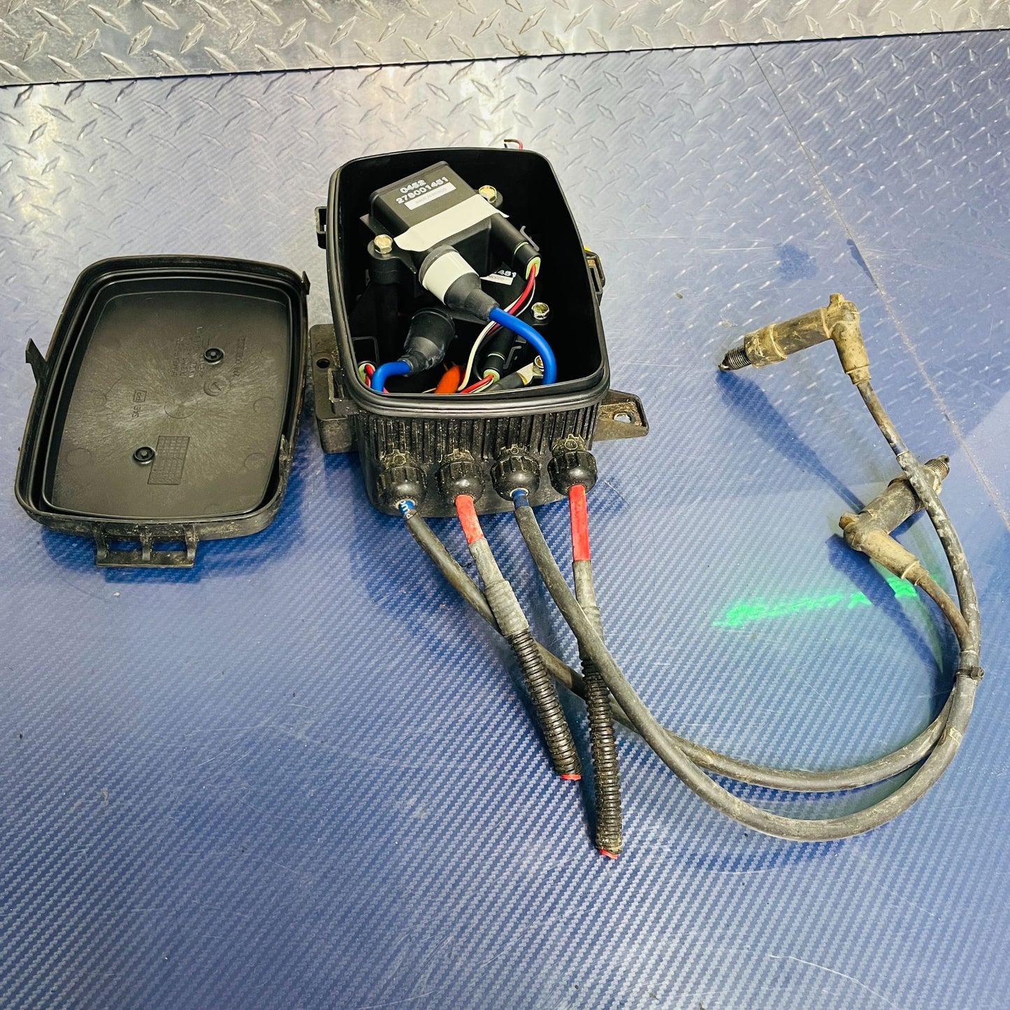 SeaDoo 2002 GTX DI Rear Electrical Box Complete w/ Coils 278001760 278001451